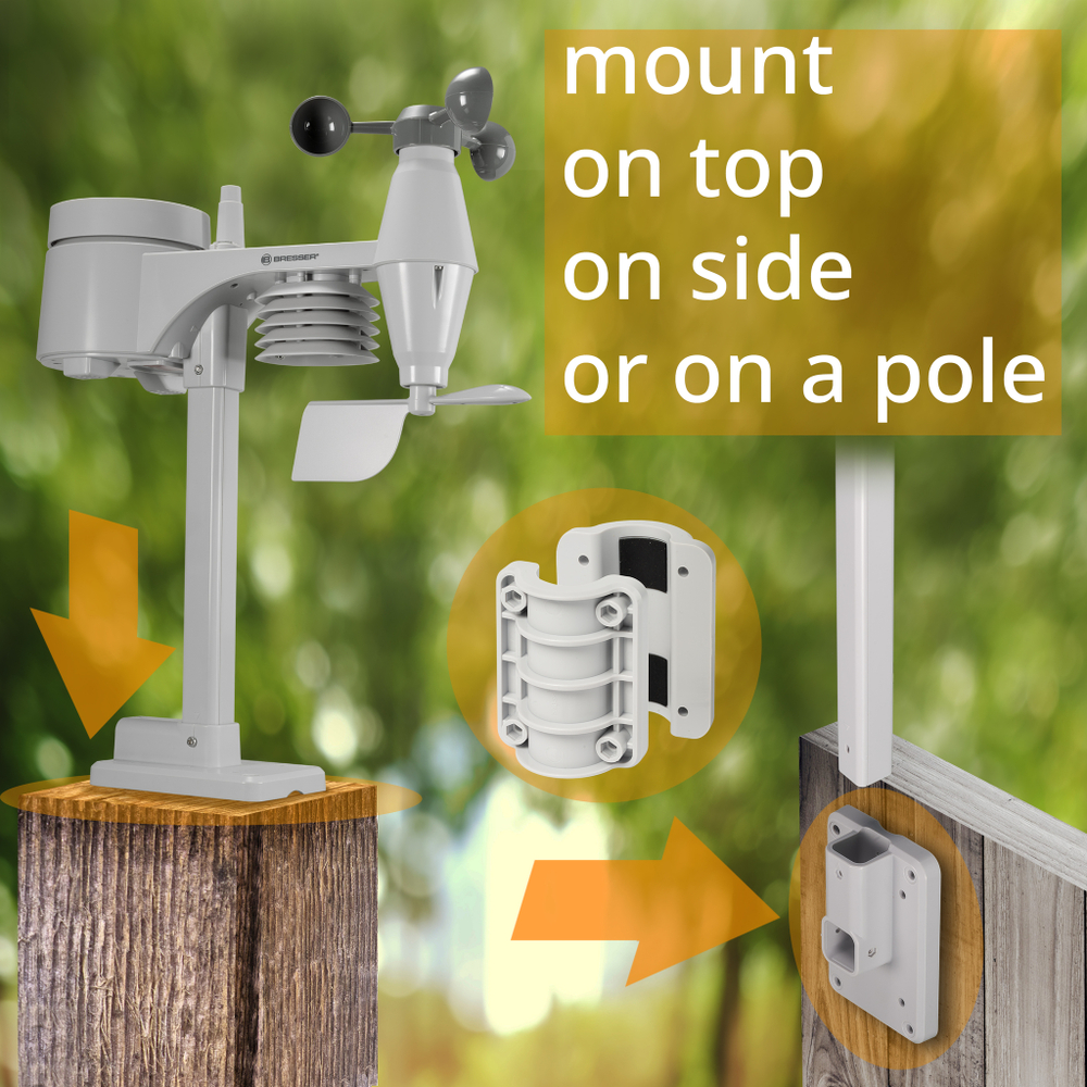 Погодная станция Bresser Comfort с наружным датчиком 5-в-1, черный