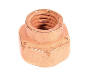 Гайка  8х1.25 приемной трубы 2180 ВЕСТА (обмедн с фланцем) (ОАО «БелЗАН») (уп25/50шт)