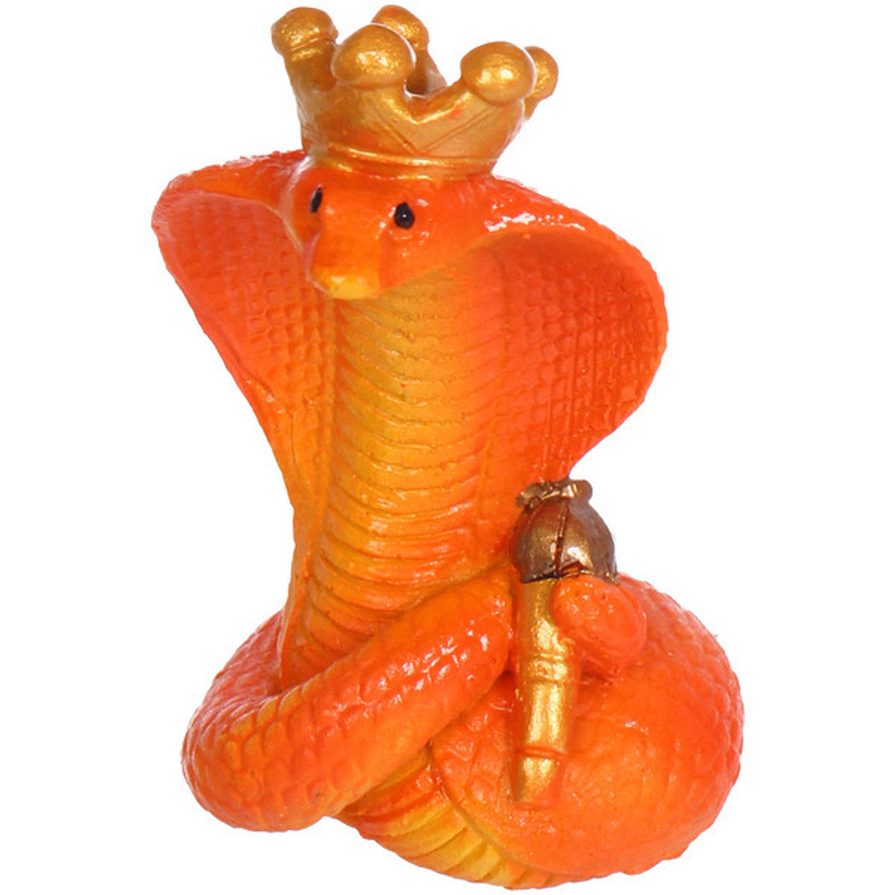 Фигурка новогодняя «Змейка в короне» 4*4*8 см, микс