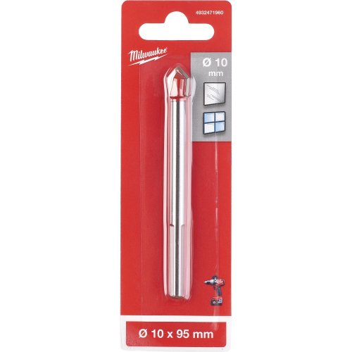 Сверло Milwaukee по стеклу и плитке GENII 10х95 мм
