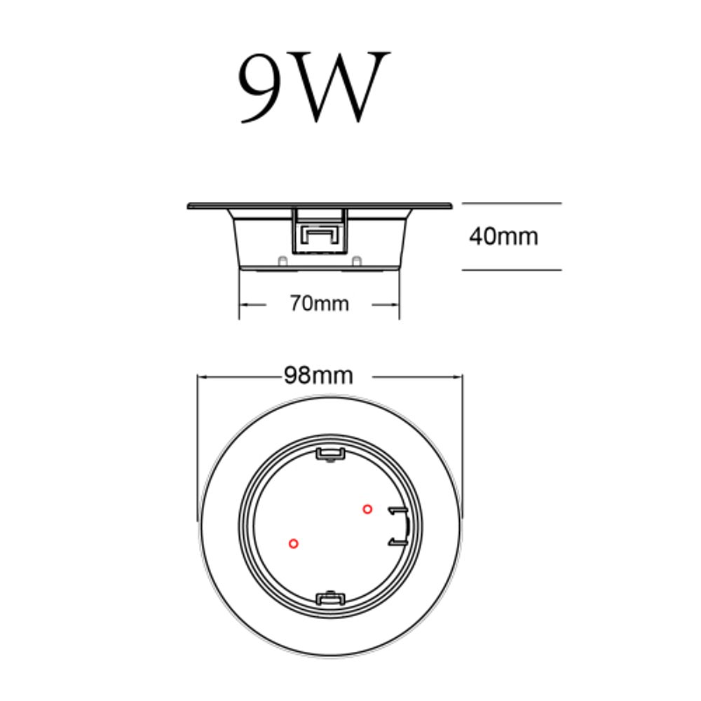 Светильник светодиодный встраиваемый ЭРА LED 21-9-3K круглый 9Вт 3000К | Downlight