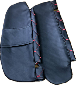 Чехлы на козырьки ЛАДА Гранта, Калина 1-2, Датсун (красная нить Рубин)