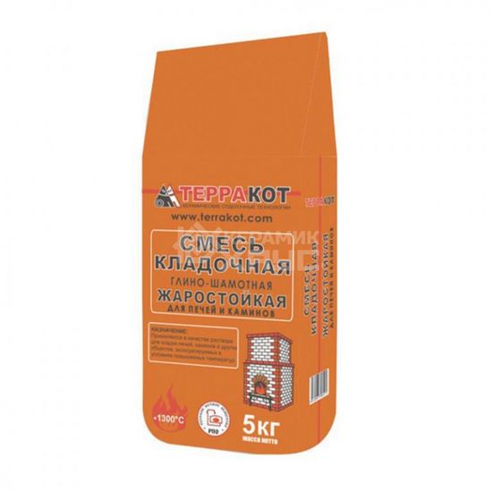 Смесь кладочная печная глино-шамотная 5 кг ТЕРРАКОТ