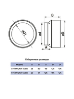 Вентилятор встраиваемый SYMPHONY D125 осевой сетка двигатель BB ERA
