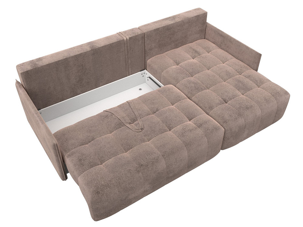 Диван угловой Лига-054 НПБ угол универсальный ВЕЛЮР TOWER 05 бежевый