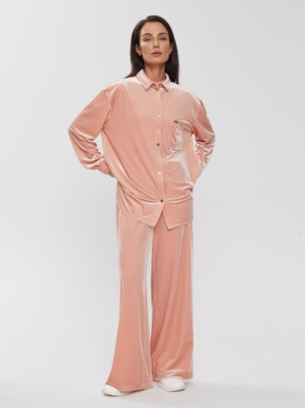 Рубашка персиковая бархат