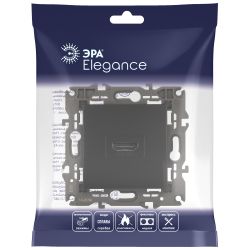14-3114-05 ЭРА Розетка HDMI, IP20, Эра Elegance, антрацит | Elegance Антрацит