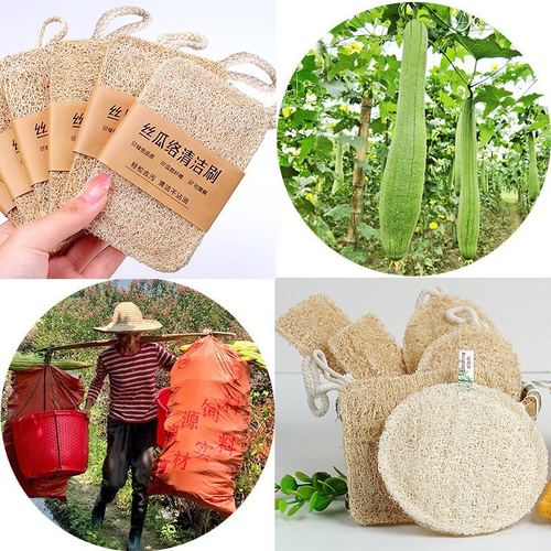 Щетка для мытья посуды из натуральной люфы