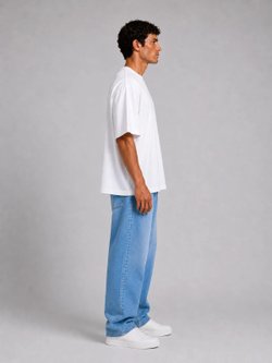 Футболка мужская белая oversize