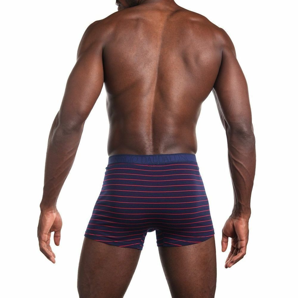 Мужские трусы боксеры темно-синие в полоску Sergio Dallini SG2930-3
