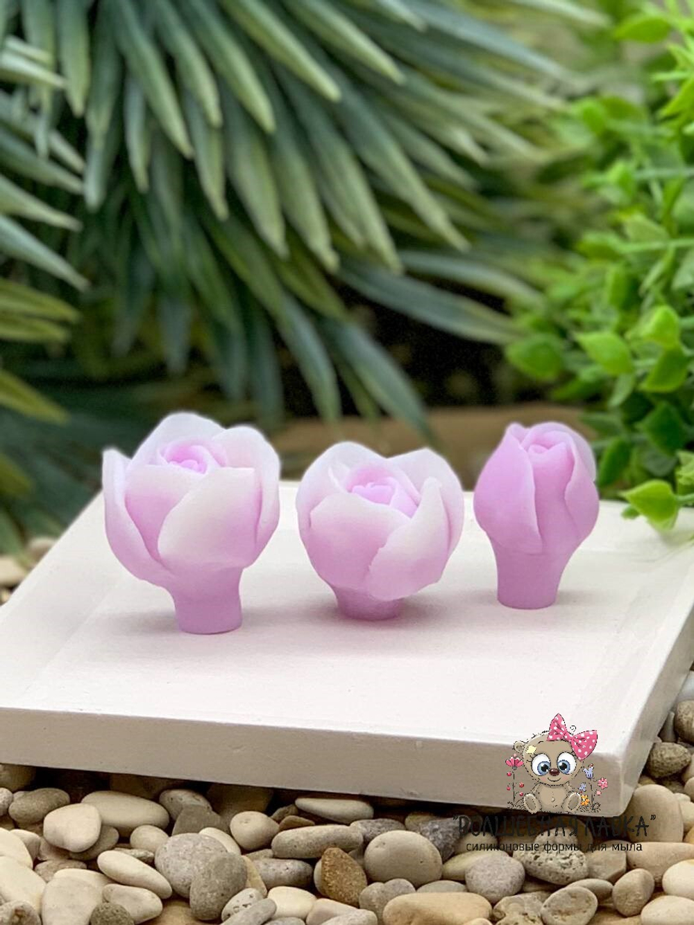 Силиконовая форма Три розы