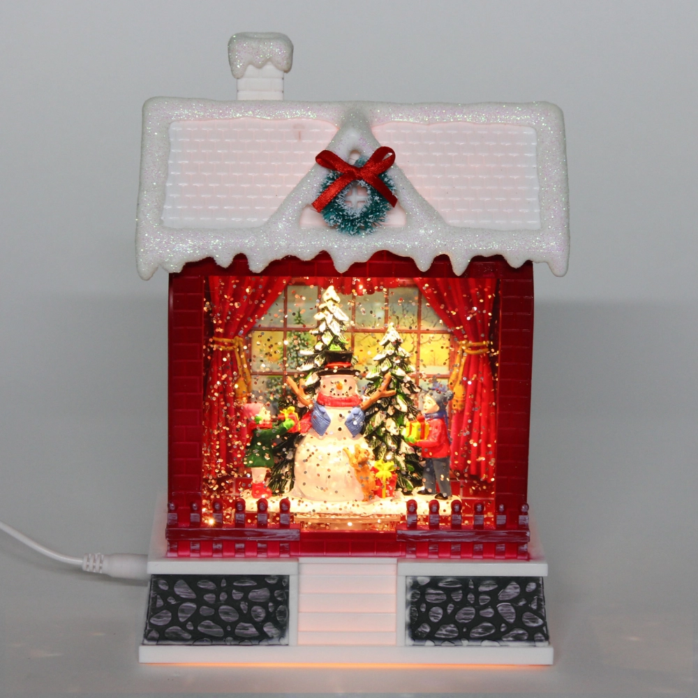 Сувенир с подсветкой «Снежный гость» 13.5*8*19.5 см (питание от USB и батареек)