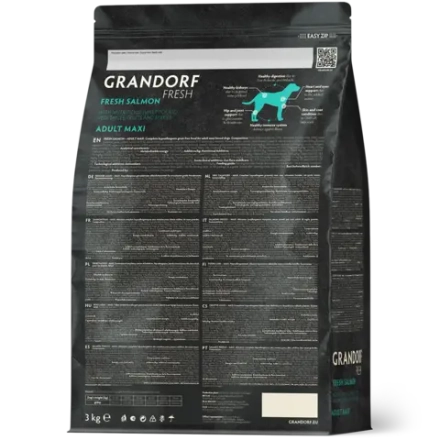 Grandorf Fresh, Fresh Salmon & Adult Maxi для собак крупных пород (Свежее филе лосося с бататом)