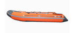 Лодка ПВХ X-River Rocky 395 НДВД + усиленное дно и баллон, оранжево-серый/фурнитура белая увеличенный транец