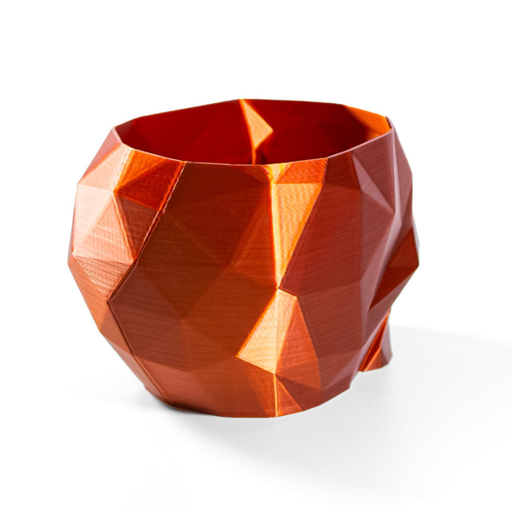 Череп-Ваза для конфет/карандашей, полигональная, 3D печать, медная