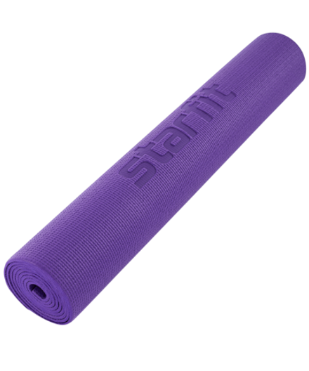 Коврик для йоги и фитнеса FM-101, PVC, 173x61x0,4 см, фиолетовый