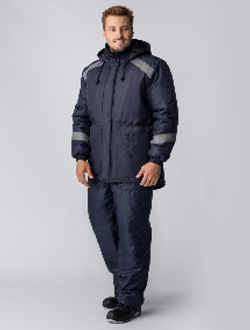 Куртка зимняя Прогресс (тк.Оксфорд), т.синий