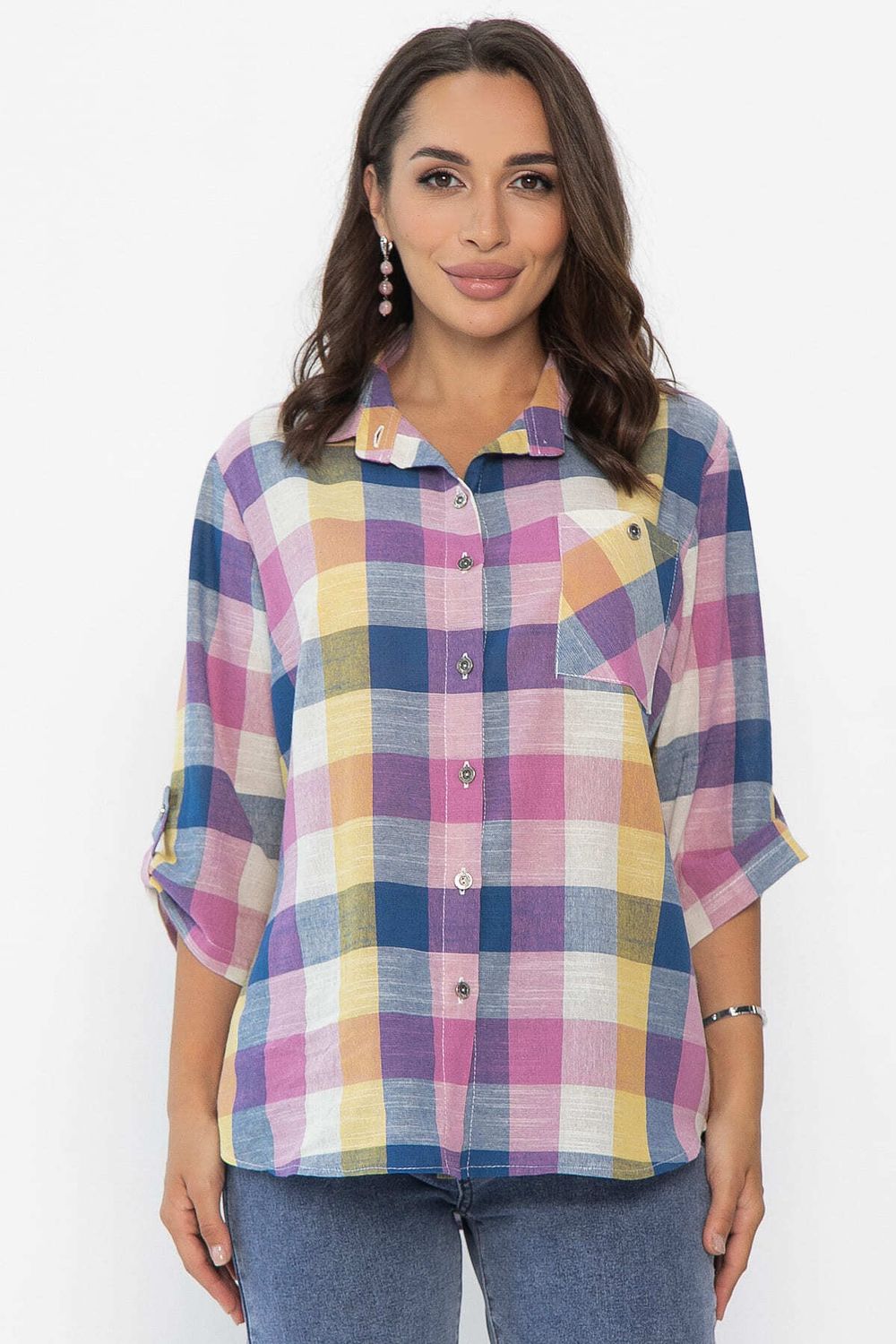 Рубашка Аланта НЬЮ (желто-розовая) Б14037-18М LT Collection