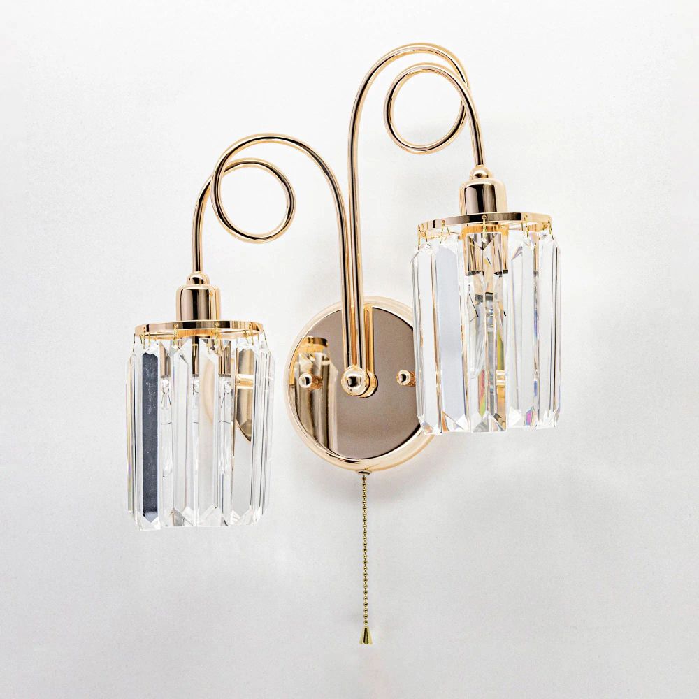 Citilux Синди CL330322 Бра хрустальное с выключателем Золото