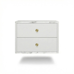 Тумба прикроватная подвесная ROYAL 5302 эко (Мрамор Каррара-р.золото)