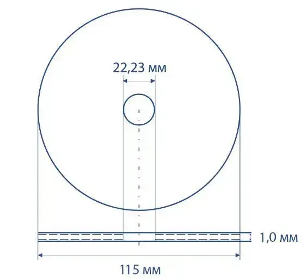 Круг отрезной по металлу 115*1.0 Metabo, 10 шт