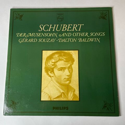 Винтажная виниловая пластинка LP Schubert Шуберт, Gerard Souzay, Dalton Baldwin, Der Musensohn (15 Ausgesuchte Schubert Lieder) (Нидерланды 1974)