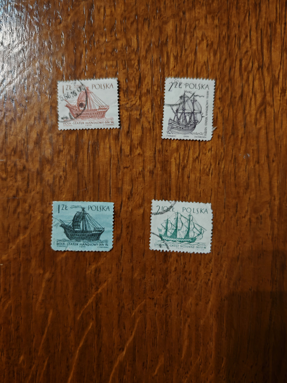 Набор марок "Старинные корабли" (Польша)