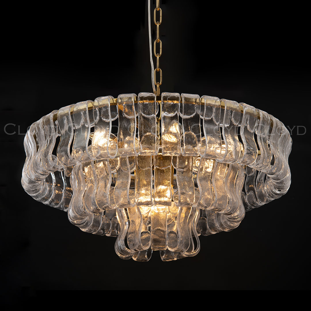 Люстра Cloyd NAMASTE C9 / Ø60 см - латунь - прозрачн.стекло (арт.11686)