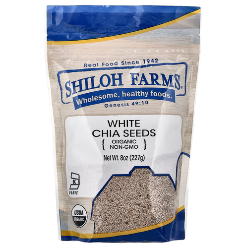 Shiloh Farms, органические белые семена чиа, 227 г (8 унций)
