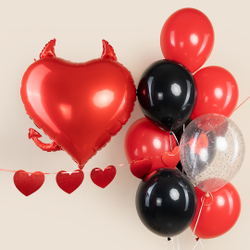 Декор-гирлянда "Красные сердца" 300 см