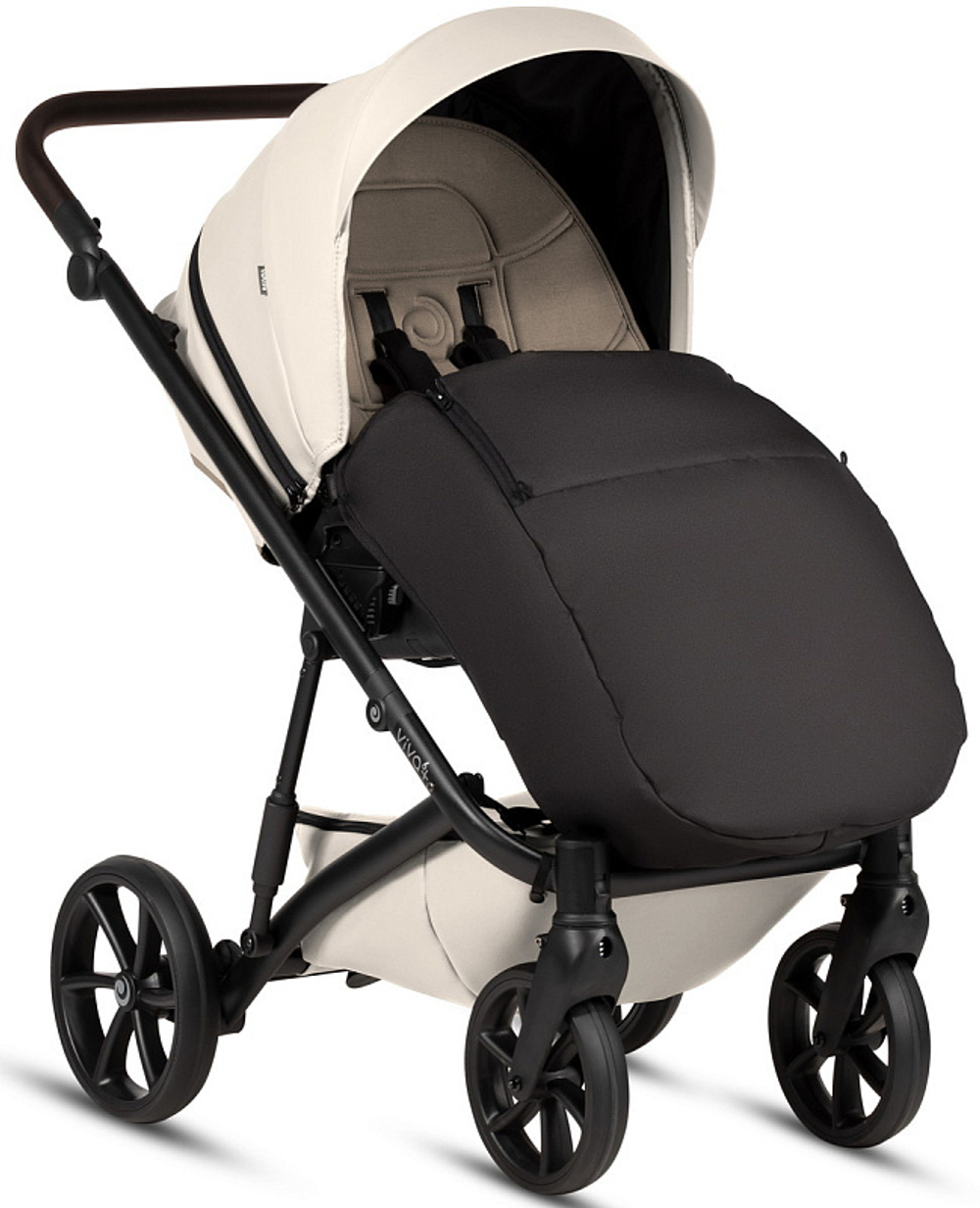 Детская коляска Tutis Viva 6 Plus Leather 2 в 1 1612086 Vanilla