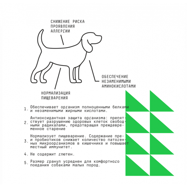 Сухой корм AJO Dog Mini Hypoallergenic для взрослых собак миниатюрных и малых пород, склонных к аллергиям, с гречкой