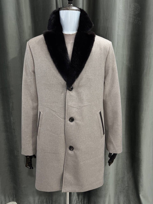 Кашемировое пальто Stefano Ricci с мехом