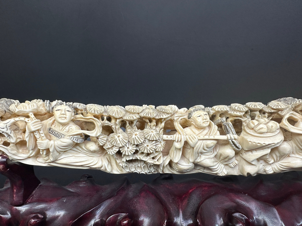 Резная композиция из бивня — Восемь Бессмертных