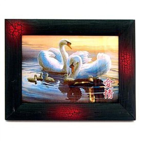 Картина "Лебеди с малышами"