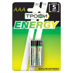 Батарейки Трофи LR03-2BL ENERGY Alkaline | Трофи