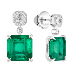 Серьги с Изумрудами и Бриллиантами, E0070-51/1