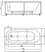 Акриловая ванна 170х70 см Azario Felisa AV.0040170 белая