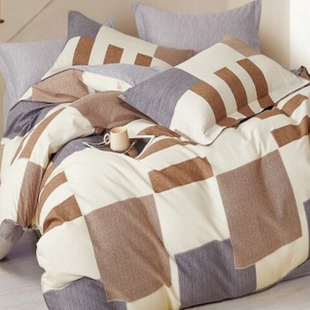 Комплект постельного белья "О. BENKS", сатин, 100% хлопок. Пододеяльник и наволочки на молнии!!!