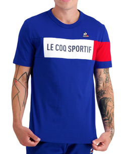 Мужская теннисная футболка Le Coq Sportif TRI Tee Short Sleeve N°1 - bleu electro