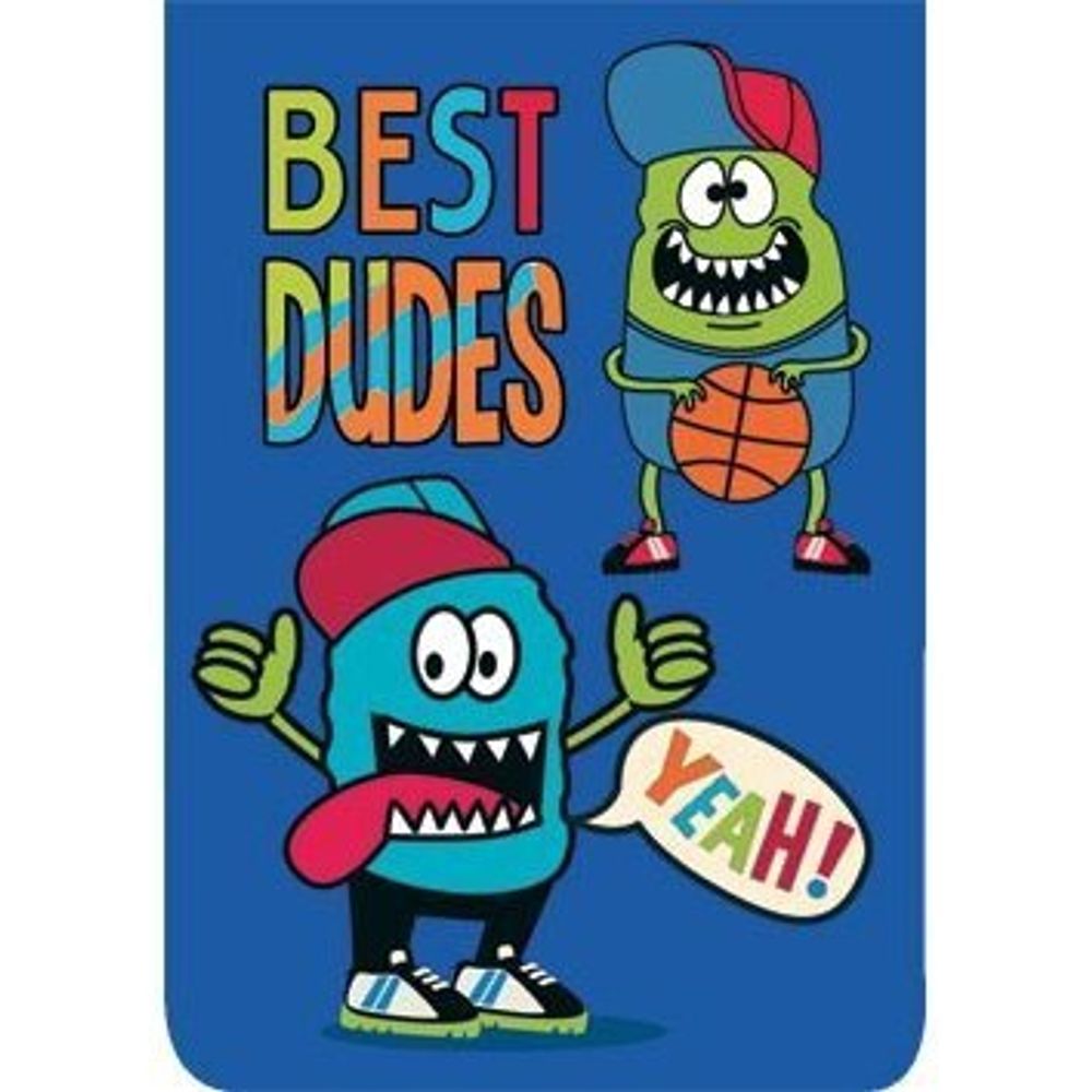 Закладка - магнитная, Мир открыток, 164х61 мм, "Best Dudes", синий (монстрики) Закладка - магнитная, Мир открыток, 164х61 мм, "Best Dudes", синий (монстрики)