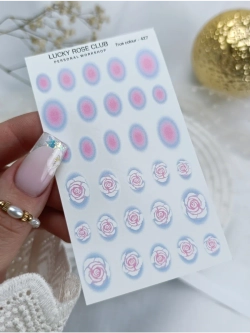 Lucky Rose Слайдеры наклейки для длинных ногтей 427