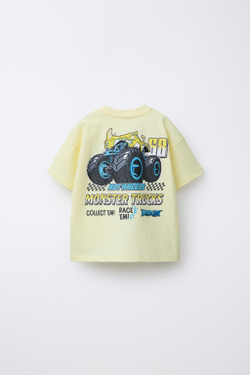 ZARA ФУТБОЛКА С ПРИНТОМ HOT WHEELS MONSTER TRUCK®, ЖЕЛТЫЙ