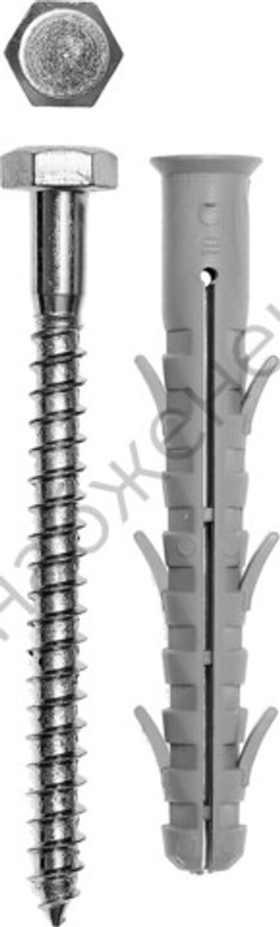 ЗУБР 10 x 115 мм, фасадный дюбель нейлон/цинк, 50 шт (4-301475-10-115)