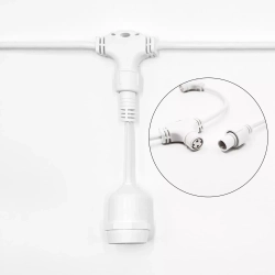 Белт-Лайт UNIBELT 10 м., провод белый Каучук, шаг 50 см., 20 подвесных патронов, IP65, LTC (UBL10m/20L-8)