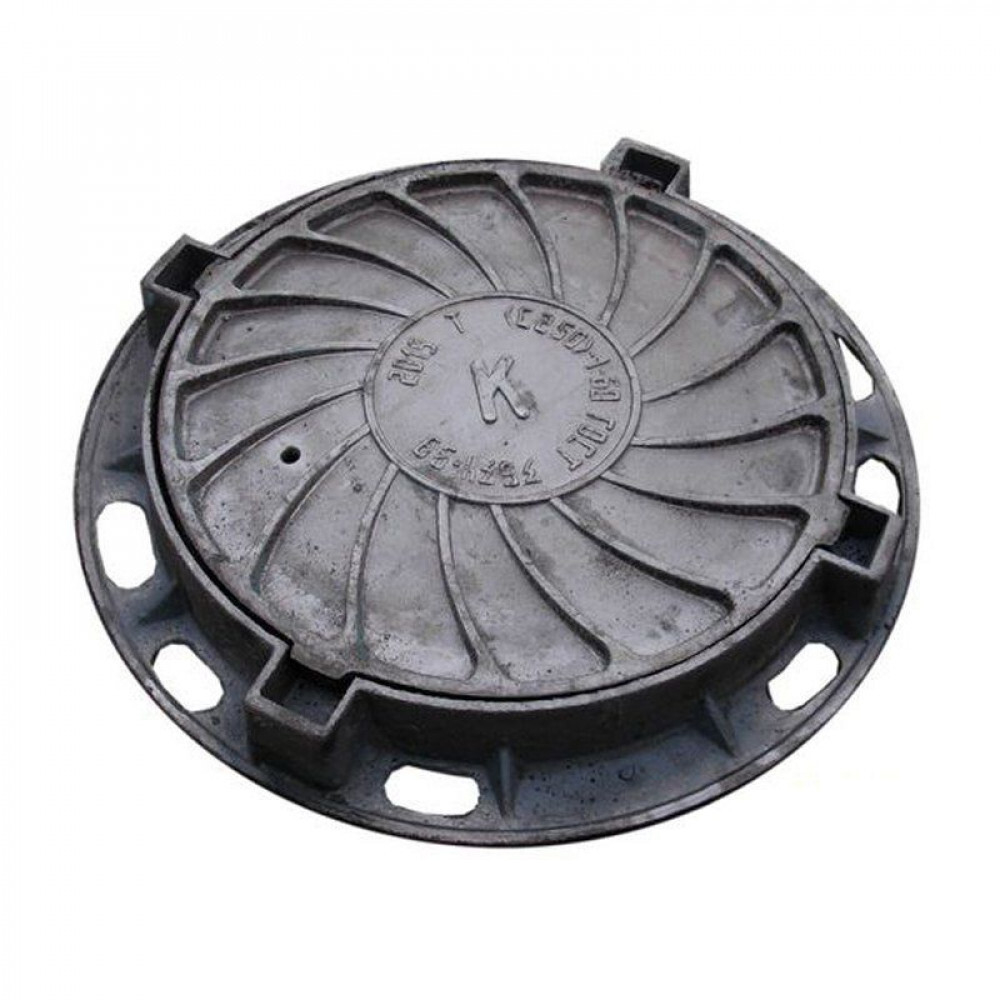 Люк чугунный тип-С  (В125), с запорным устройством, ВК, ГТС, ТС