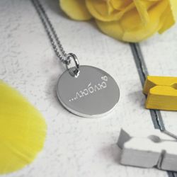 Серебряная подвеска с гравировкой на заказ