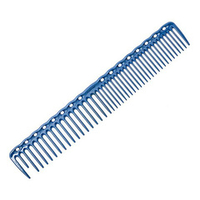 Синяя многофункциональная расческа 185мм для стрижки с круглыми зубцами и рельефным обушком Y.S. Park YS-338 Blue
