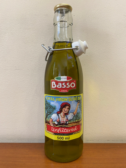 Оливковое масло BASSO Non Filtrato (нефильтрованное) Extra Virgin 0,5 литрa, Италия