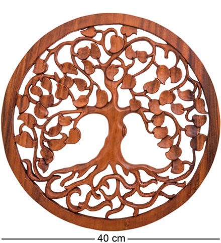 17-098 Панно резное «Дерево жизни» (суар, о.Бали)